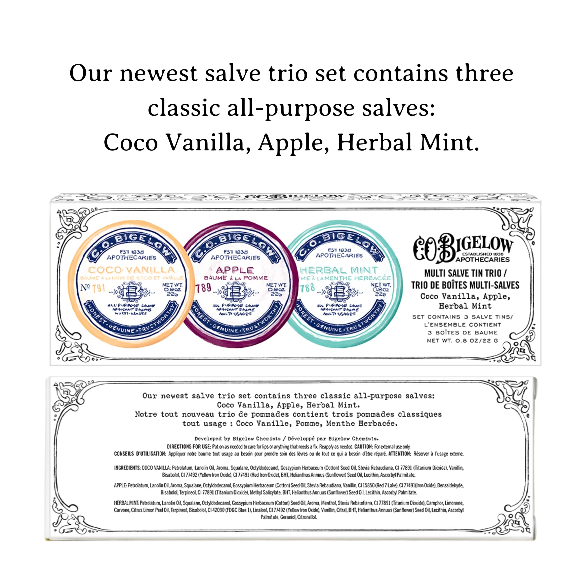 C. O. Bigelow Coco Vanilla open tin showing smooth balm texture and hydration
