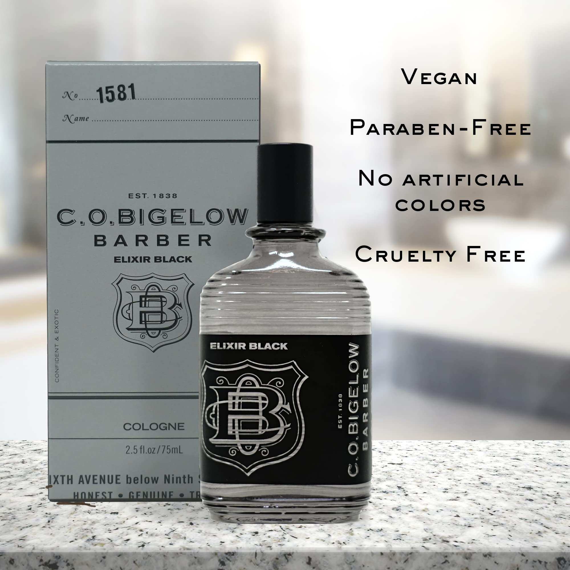 Close-up shows amber tones, hinting at warm musk and vanilla for evenings.