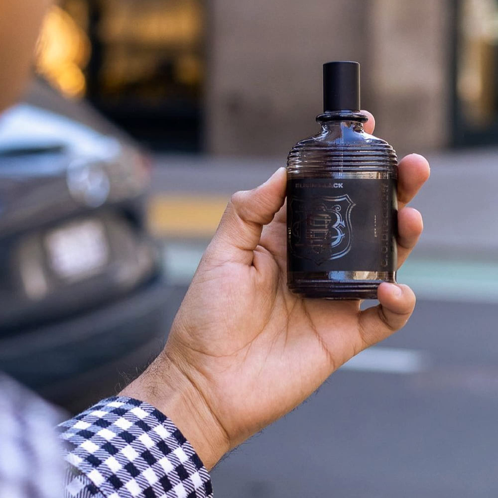 C.O. Bigelow Elixir Black musk detail offers a clean, modern masculine vibe.