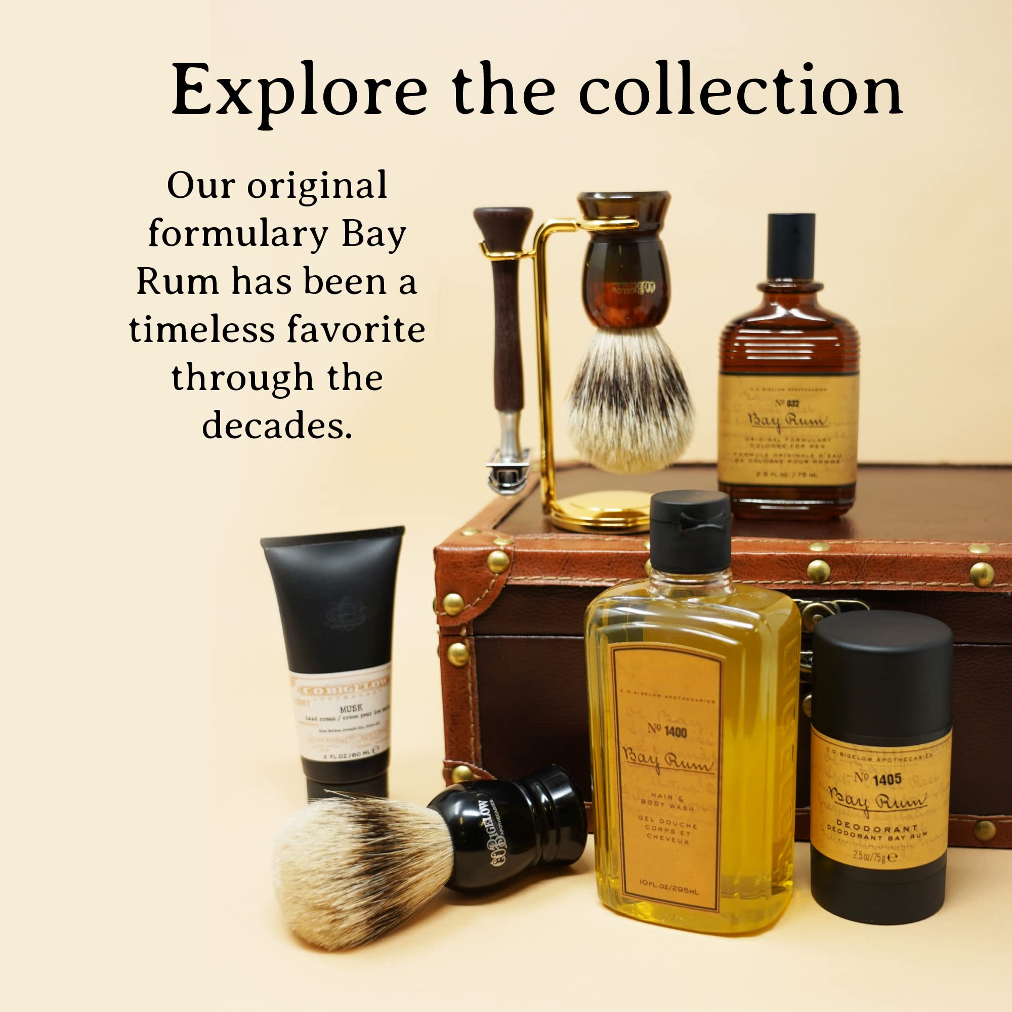 C.O. Bigelow fragrance profile highlighting warm spicy notes of Bay Rum