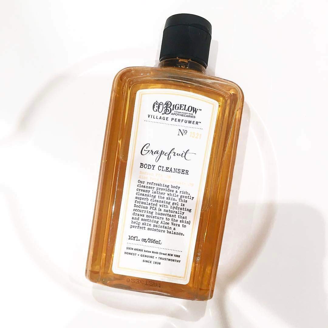 C.O. Bigelow Grapefruit Body Wash moisture-rich blend for gentle cleansing
