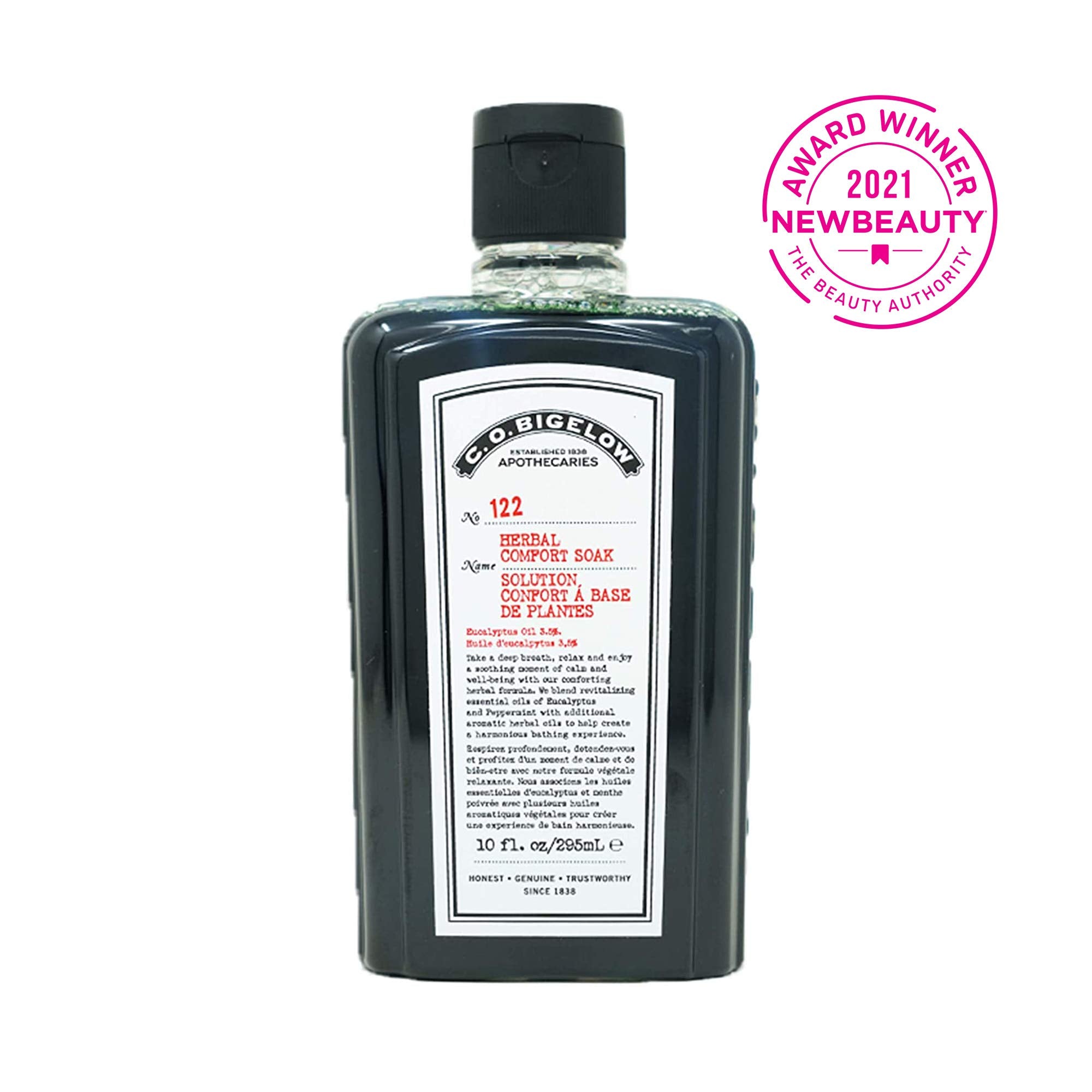 C.O. Bigelow Herbal Comfort Soak pour captures quick, comforting aroma for a calm bath.