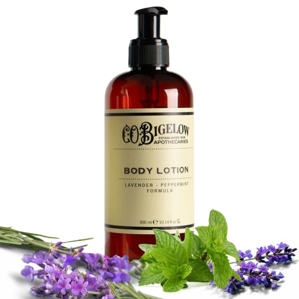 C.O. Bigelow Lavender Peppermint Body Lotion bottle with hydrating formula for daily use