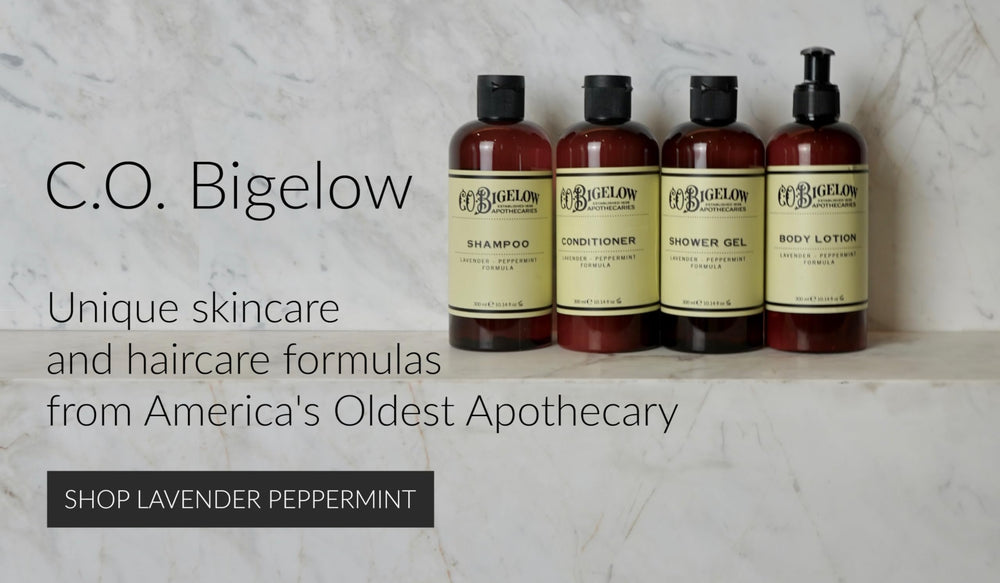 Gift-ready packaging of C.O. Bigelow Lavender Peppermint Lotion