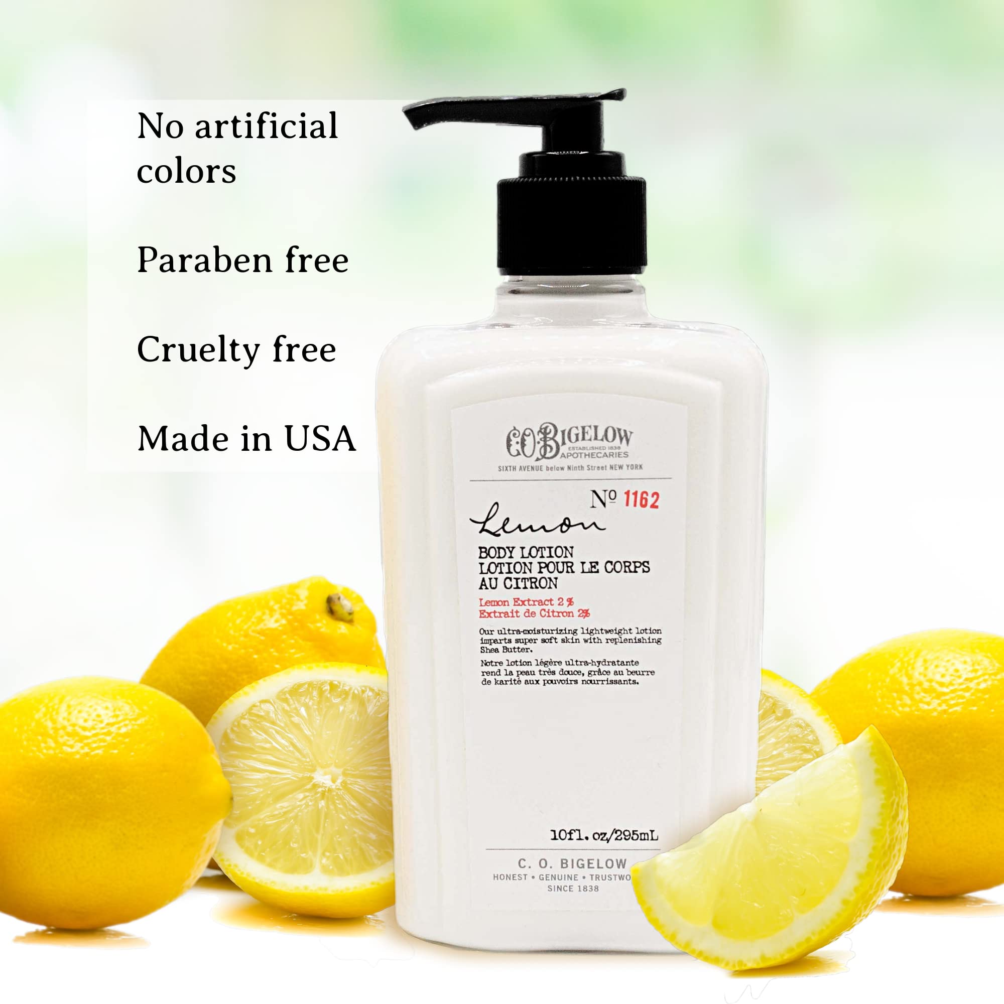 C.O. Bigelow Lemon Body Lotion with shea butter smooths rough patches