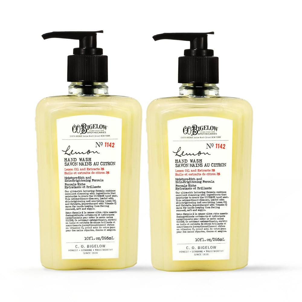 C.O. Bigelow Lemon Hand Wash pack bottle front with two 10 oz pumps for everyday cleansing