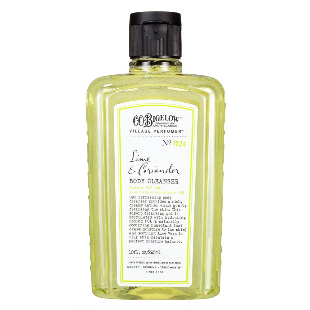 C.O. Bigelow Lime Coriander Aloe Vera detail highlighting soothing hydration.