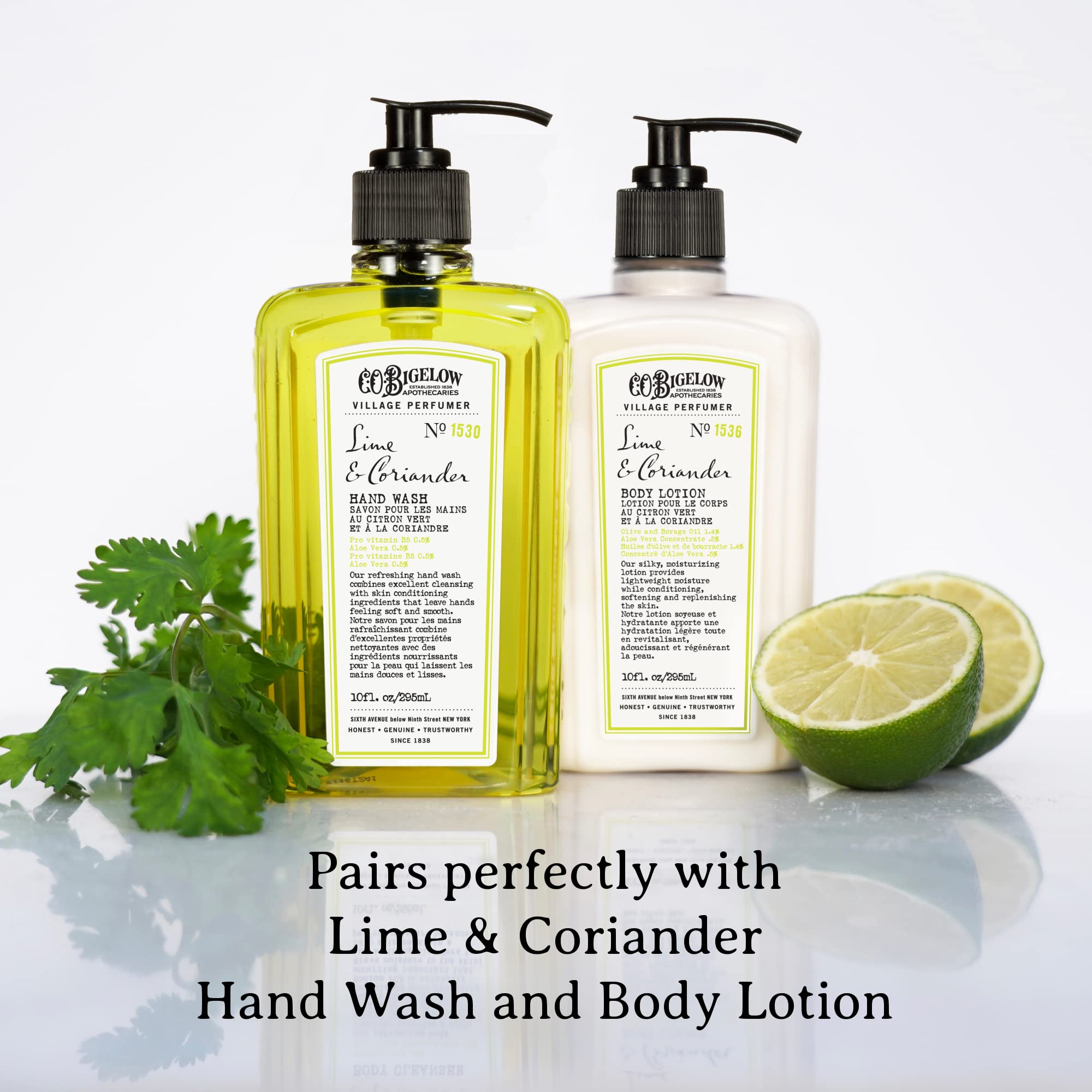 C.O. Bigelow Lime Coriander cruelty-free emblem indicating ethical skincare choice.