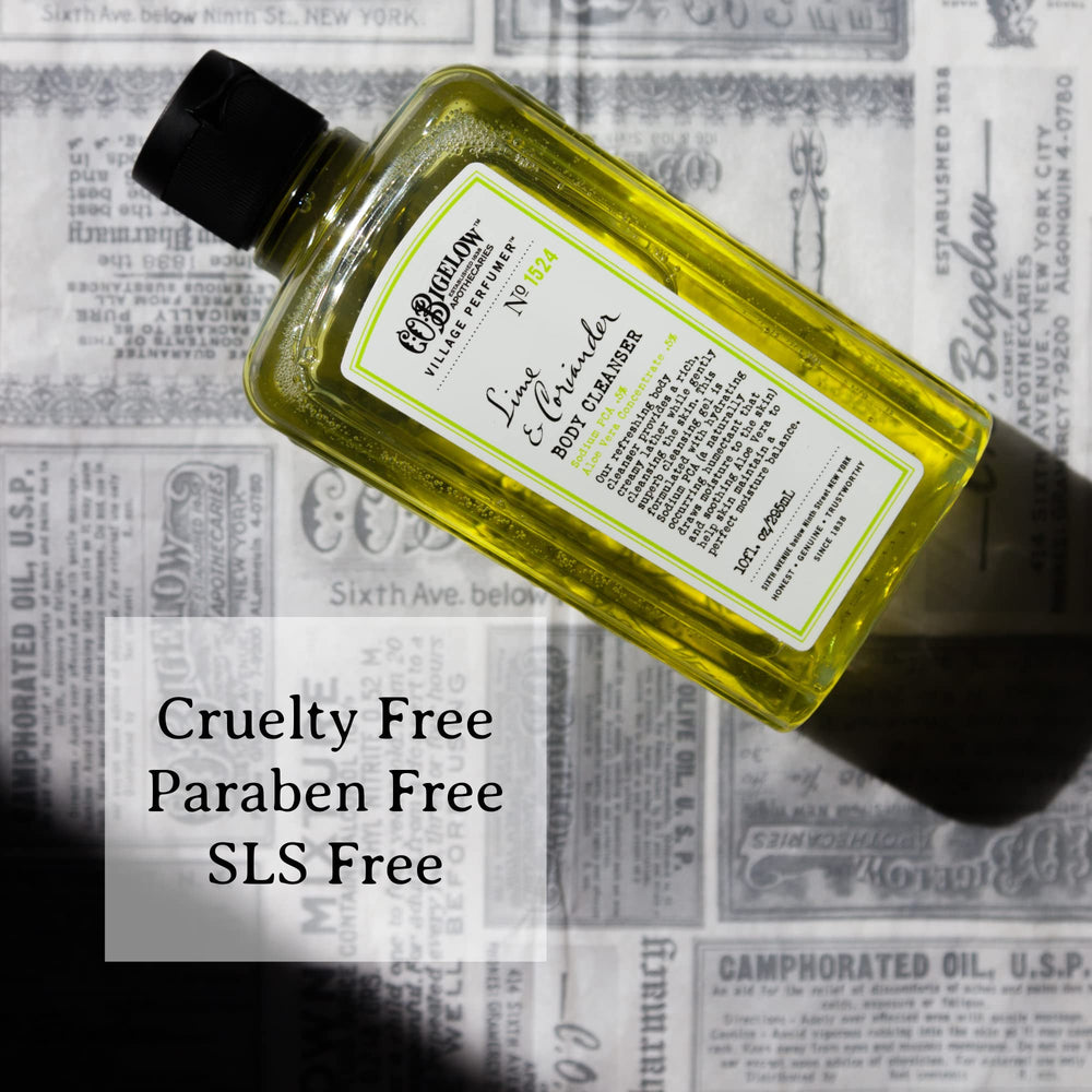 C.O. Bigelow Lime Coriander USA-made label signaling quality.