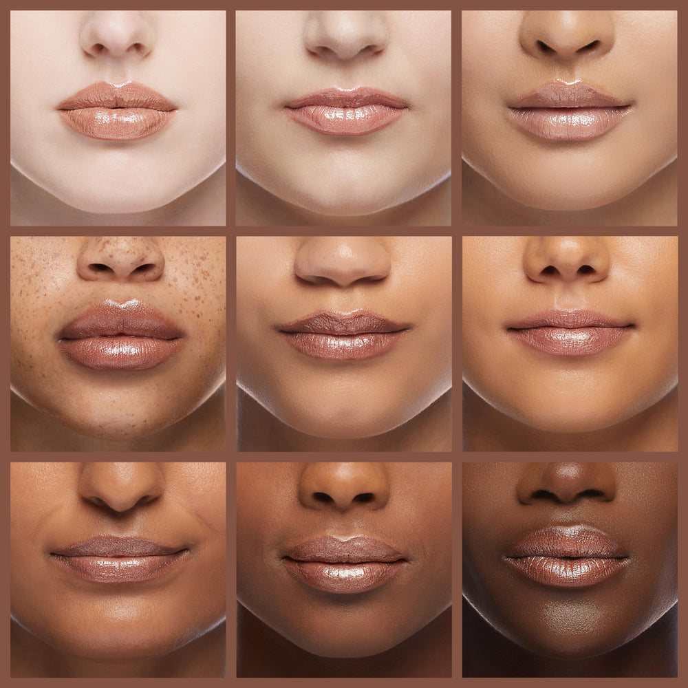 C. O. Bigelow Mentha Shimmer Bare Mint lip gloss shimmer closeup highlighting sparkling finish.