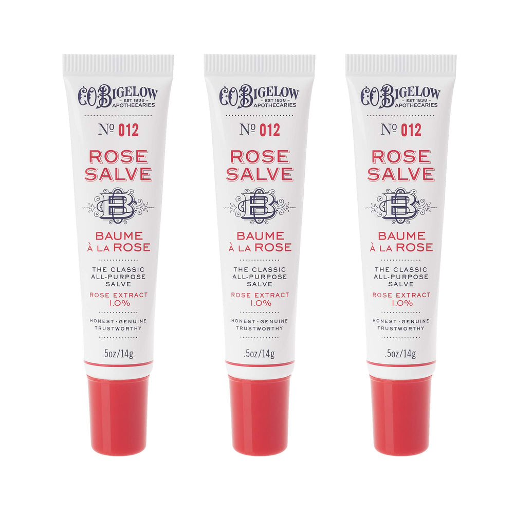 C.O. Bigelow Rose Salve Tubes closeup texture highlights non-waxy finish