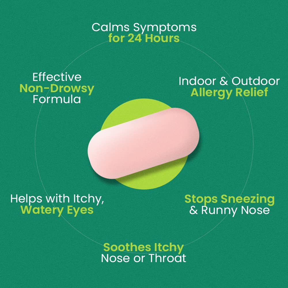 C'rcle Fexofenadine bottle closeup highlights easy-to-swallow tablets for daily use.