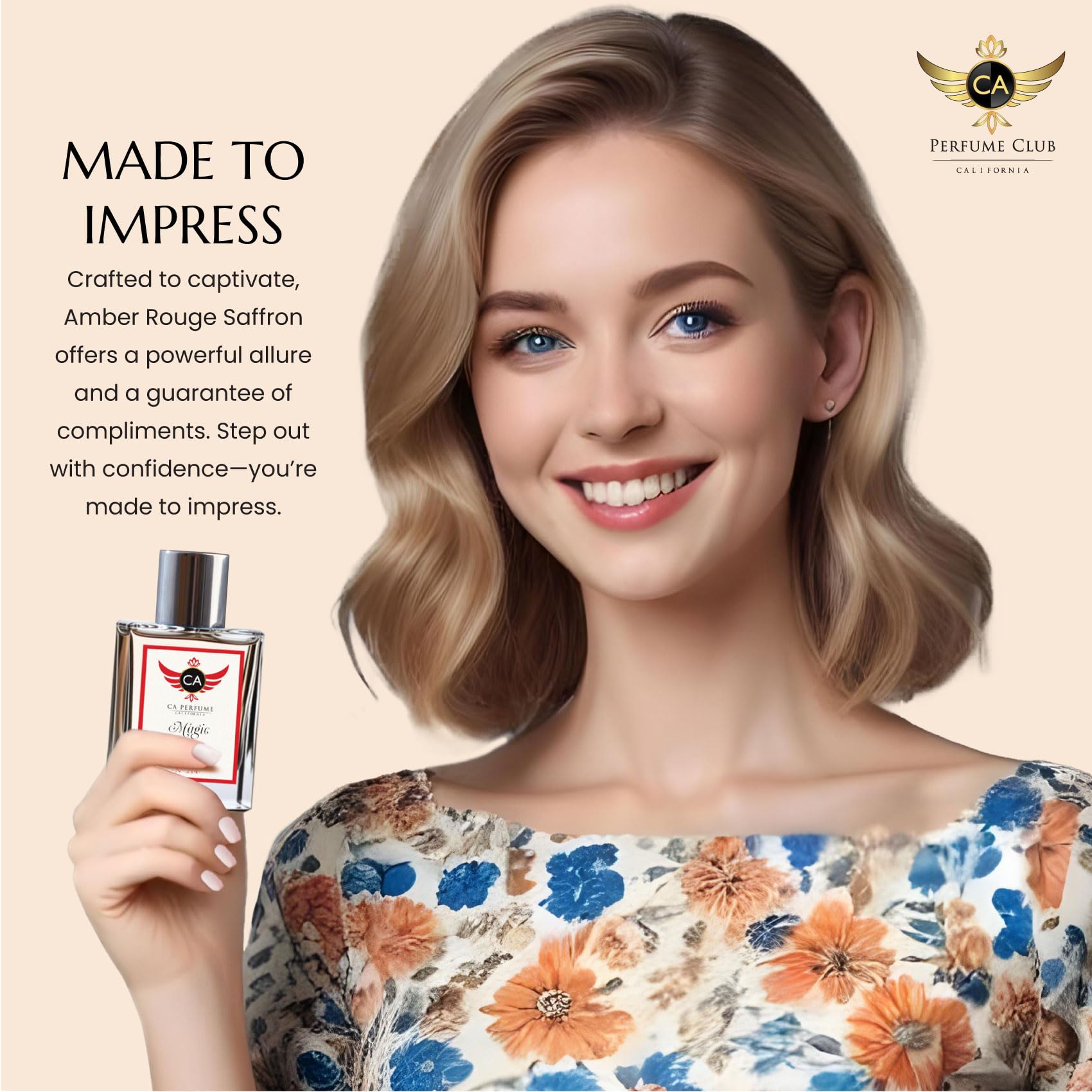CA Perfume Impression Collector card invites exploration of the scent collection.