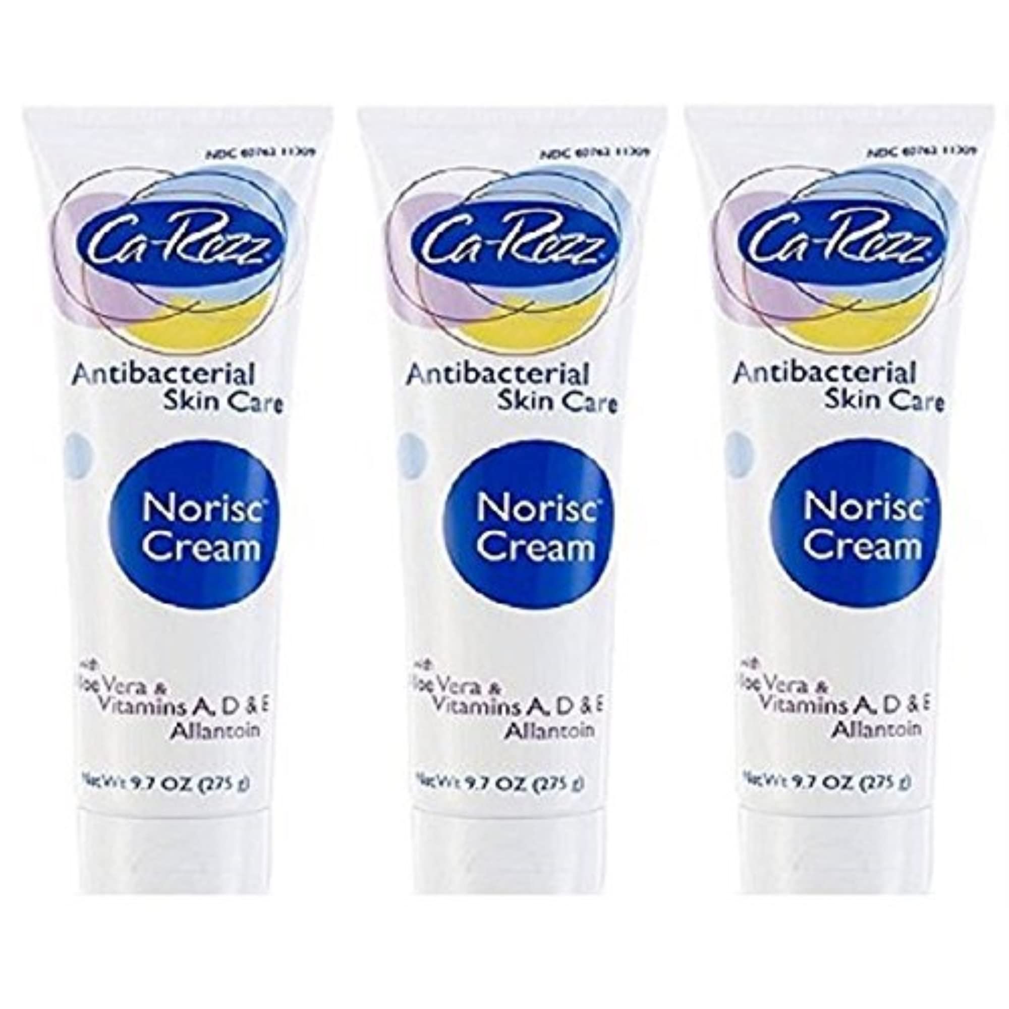 Ca-Rezz NoRisc antibacterial cream tube for everyday skin care and dry skin relief.
