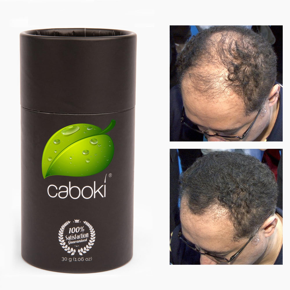 Caboki natural plant fiber texture image emphasizes lightweight, non greasy finish.