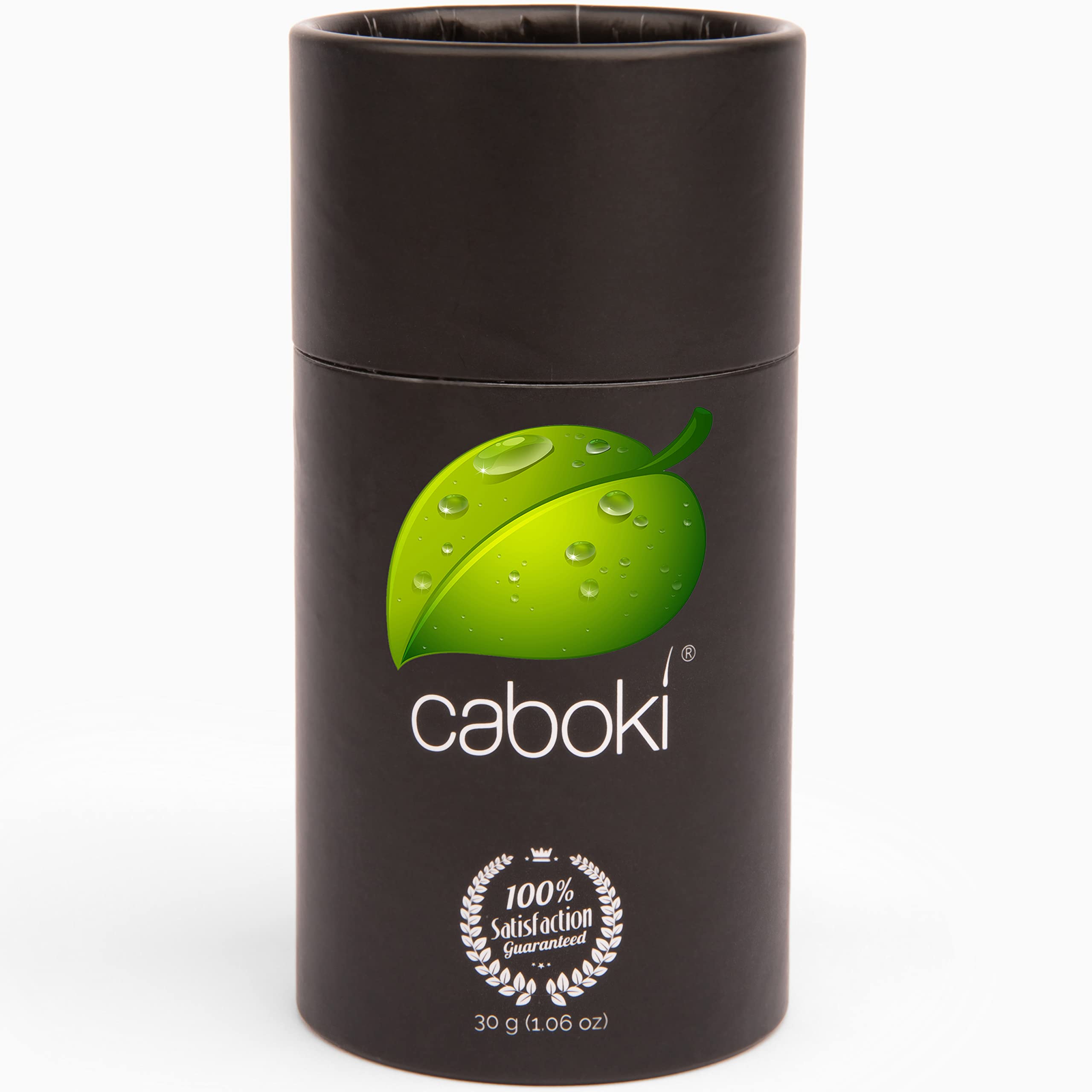 Caboki salt-pepper-dark fibers dispensed on thinning crown for instant fullness
