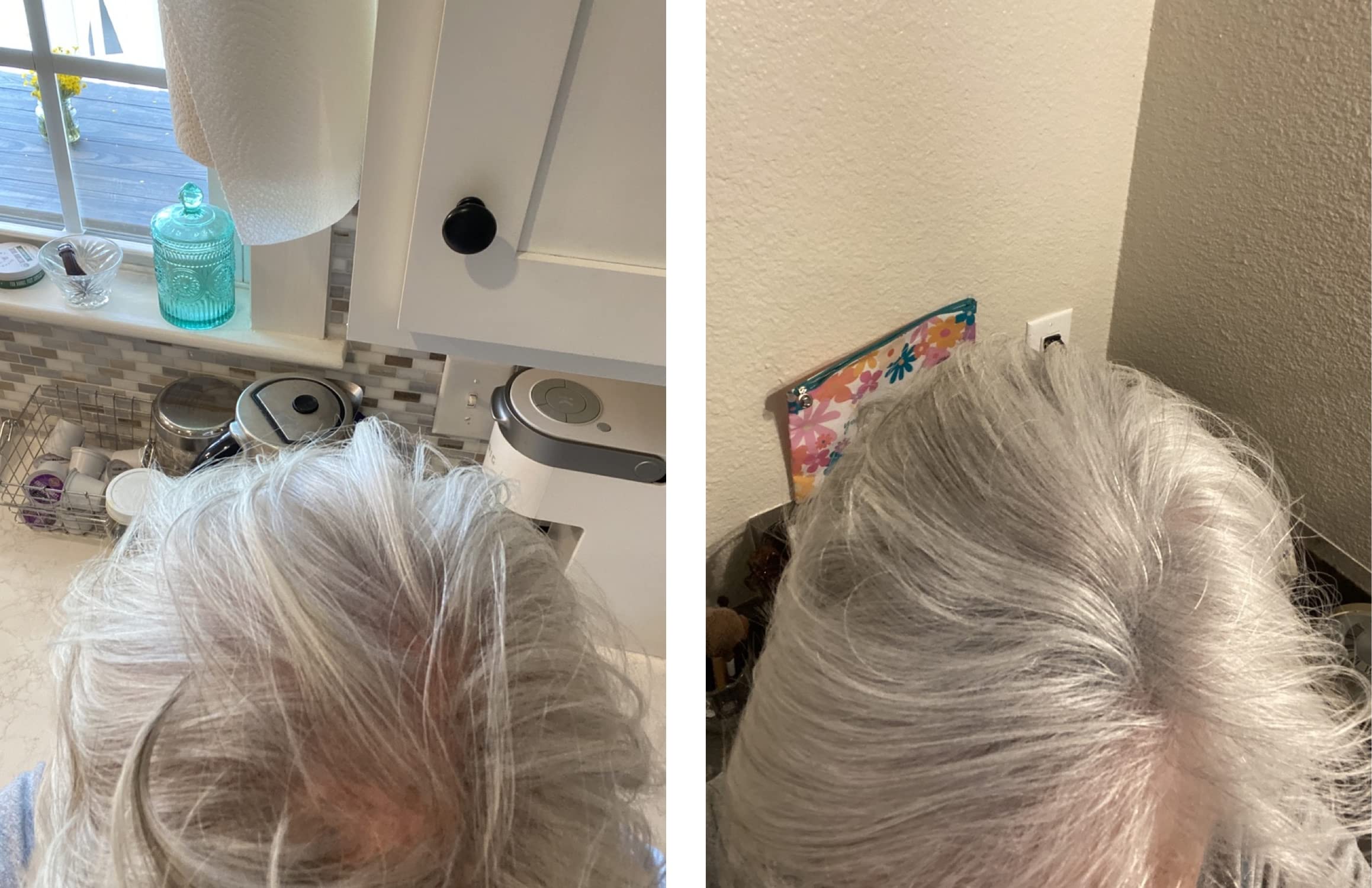Caboki wide-part hairline demonstrates improved appearance and fuller look.