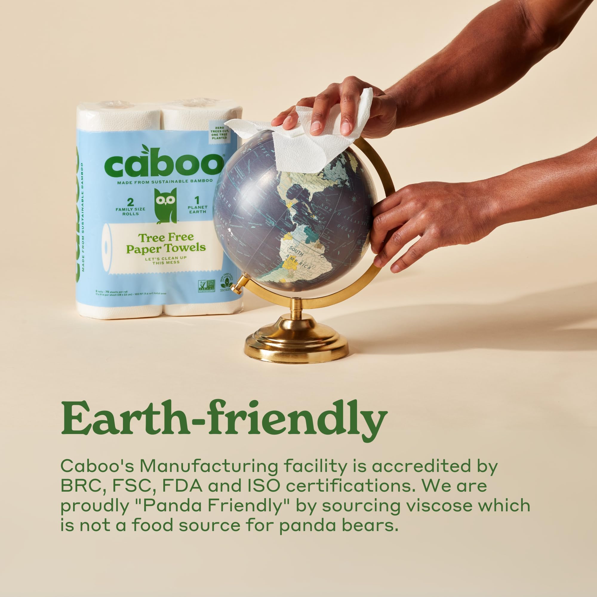 Caboo cruelty-free-certified towels align with ethical and sustainable skincare