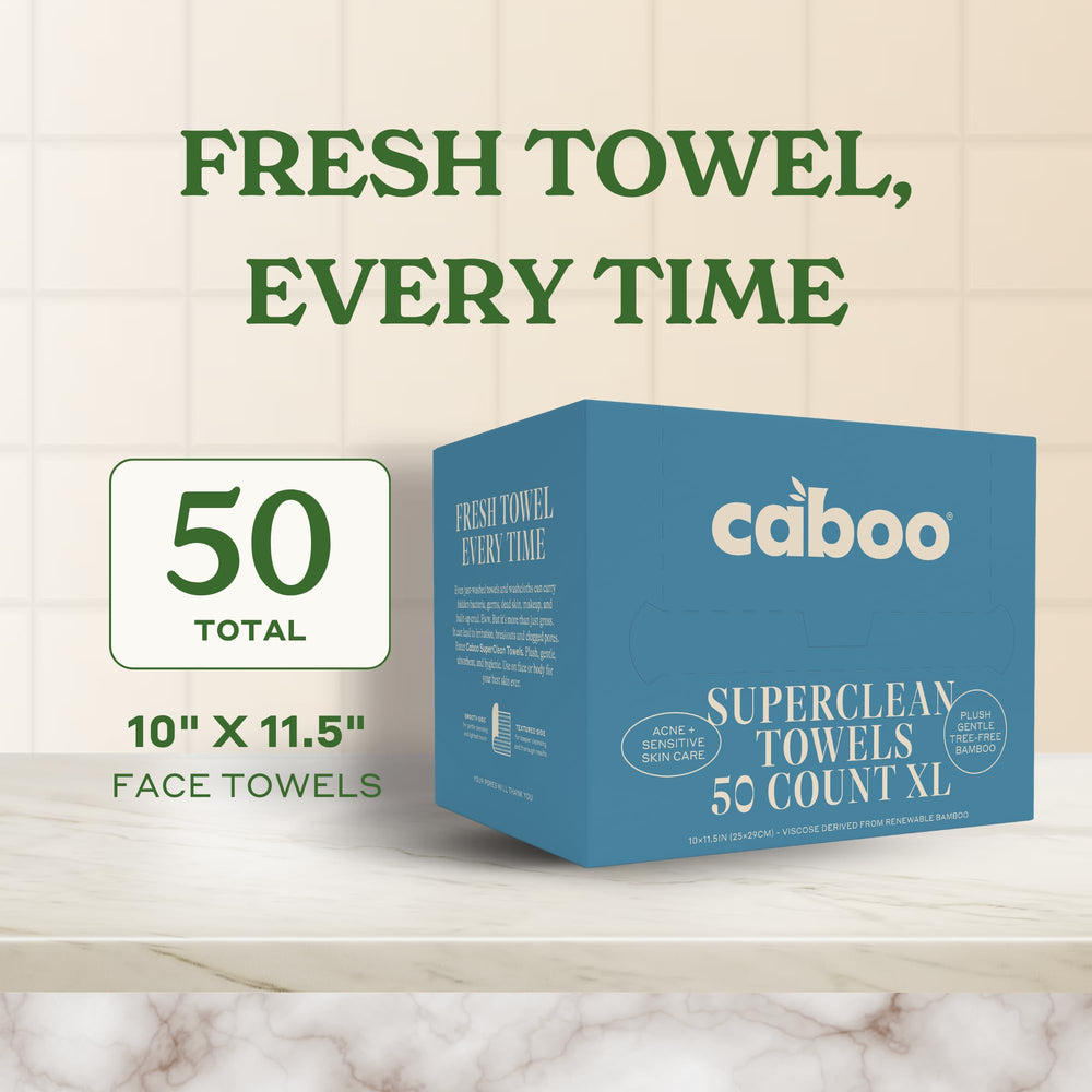 Caboo soft lint-free face towels ideal for sensitive skin makeup removal
