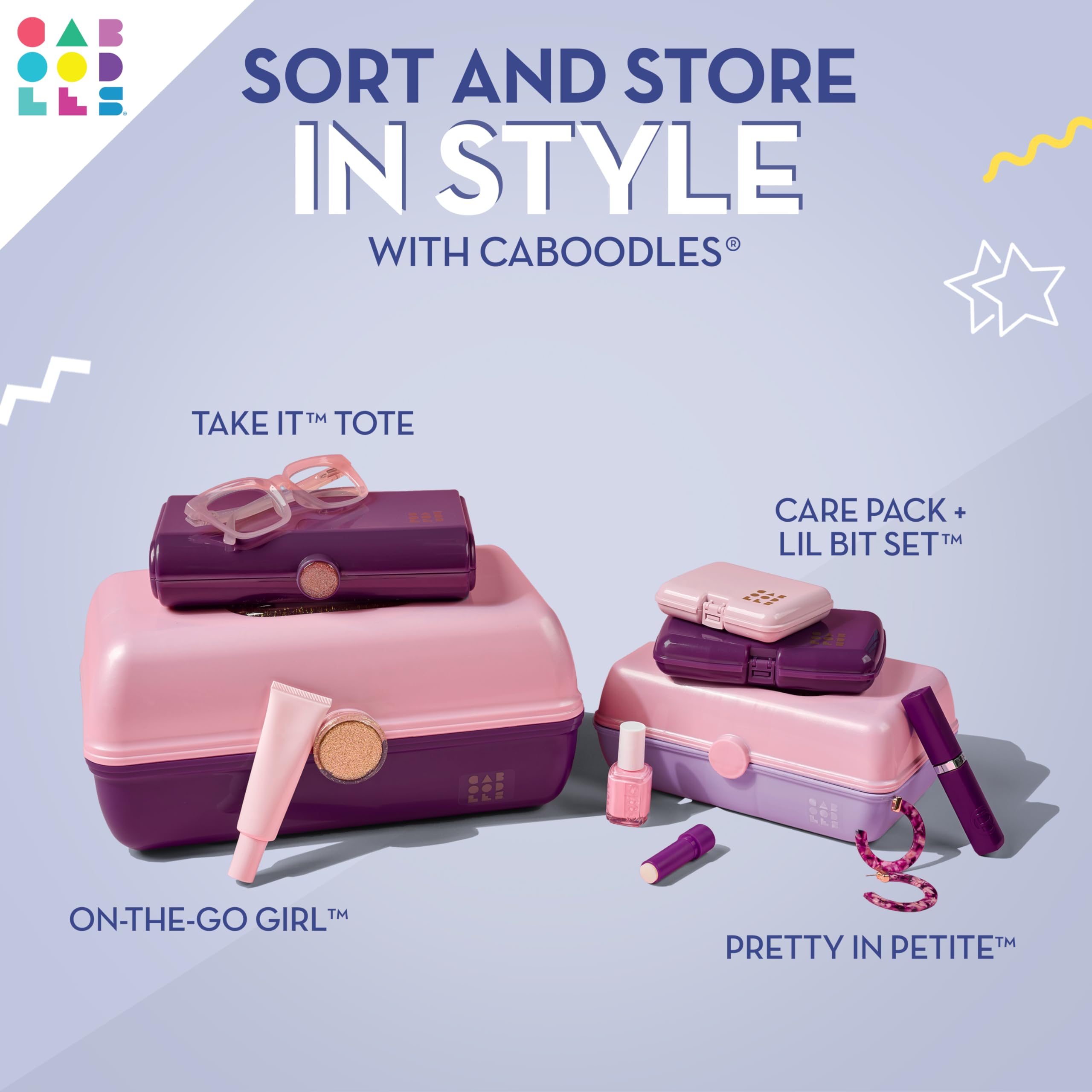 Caboodles Pretty in Petite lightweight handle makes carrying effortless.
