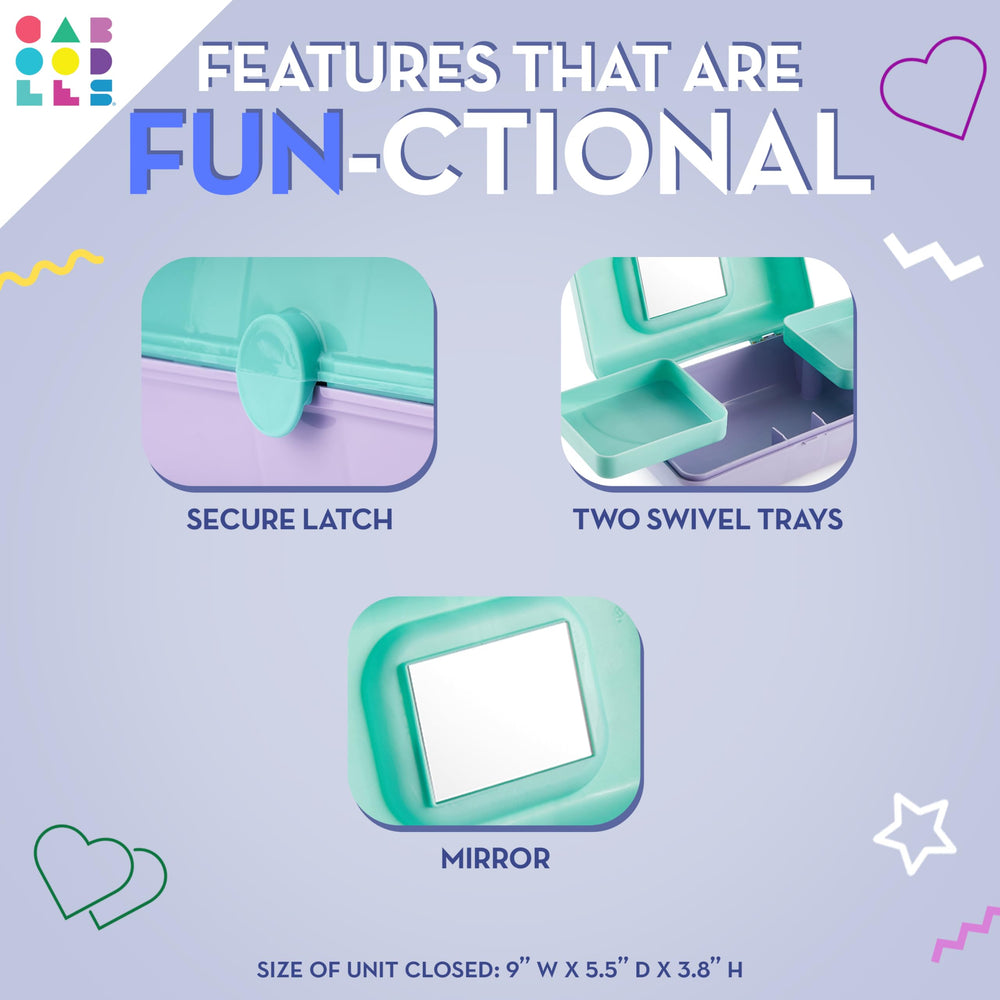 Caboodles Pretty in Petite travel-compact design fits backpacks and totes.