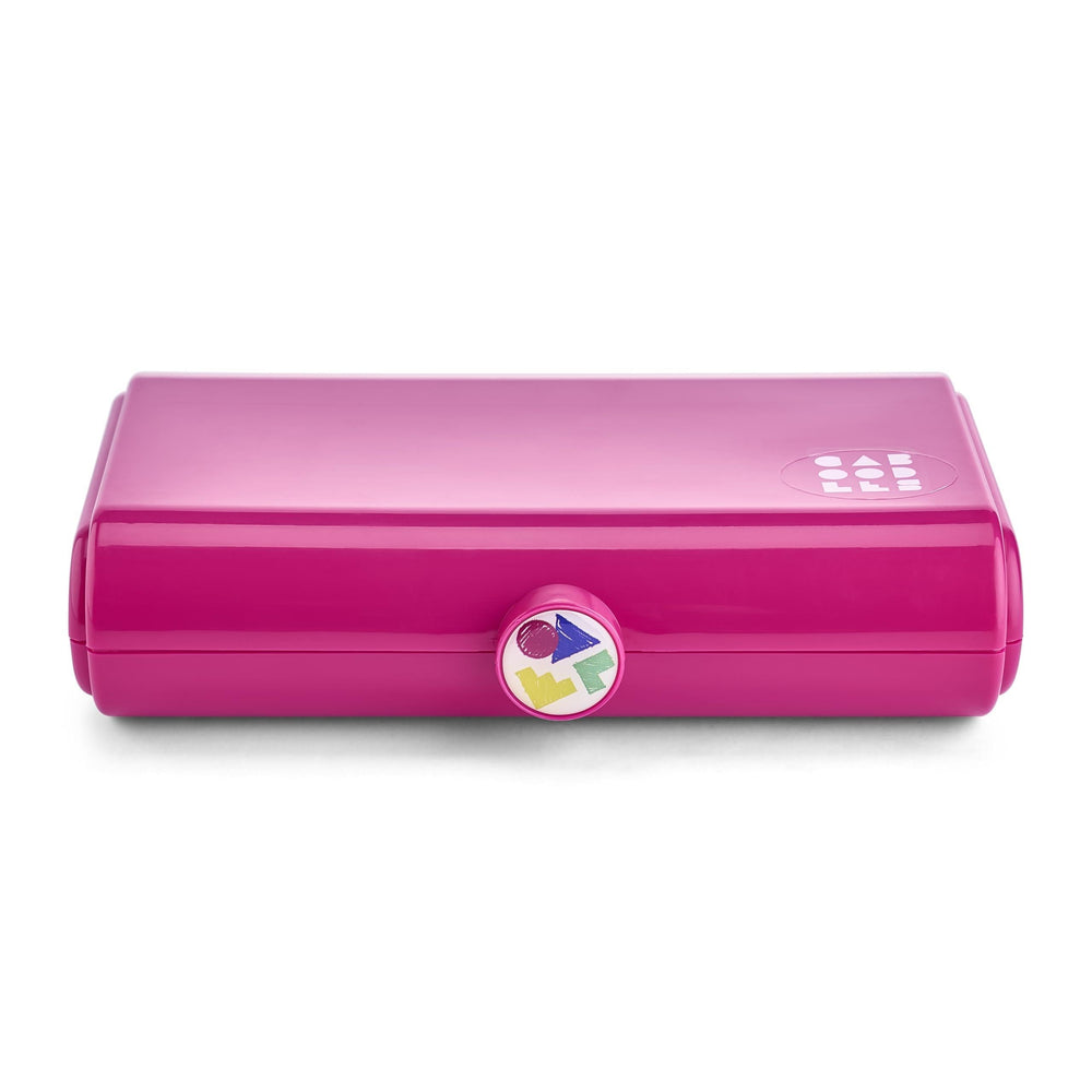 Caboodles Take-It Tote front view in retro Crayola colors highlighting portable organization on the go.