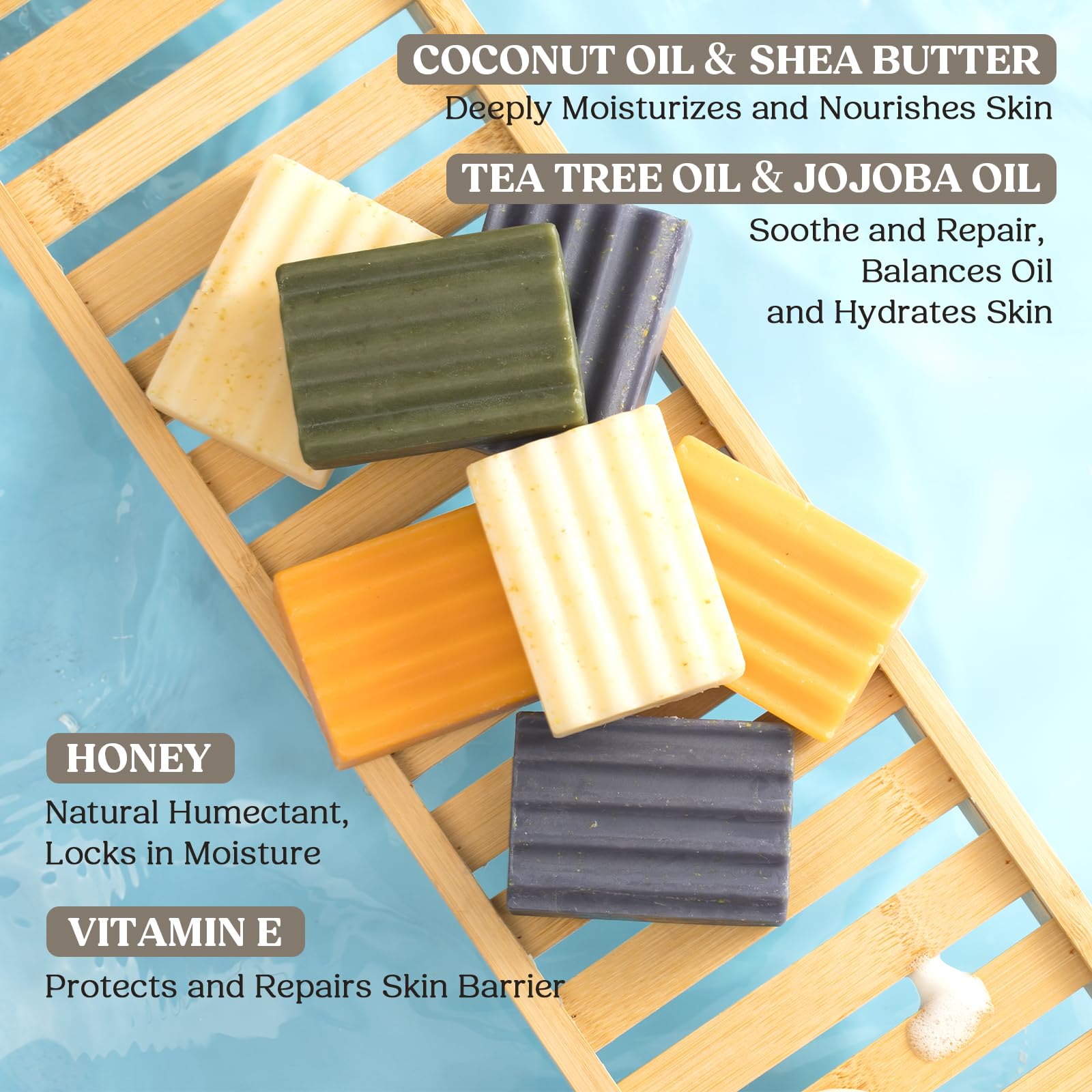 CADDISE soap bar with cotton-linen foaming sponge for rich lather
