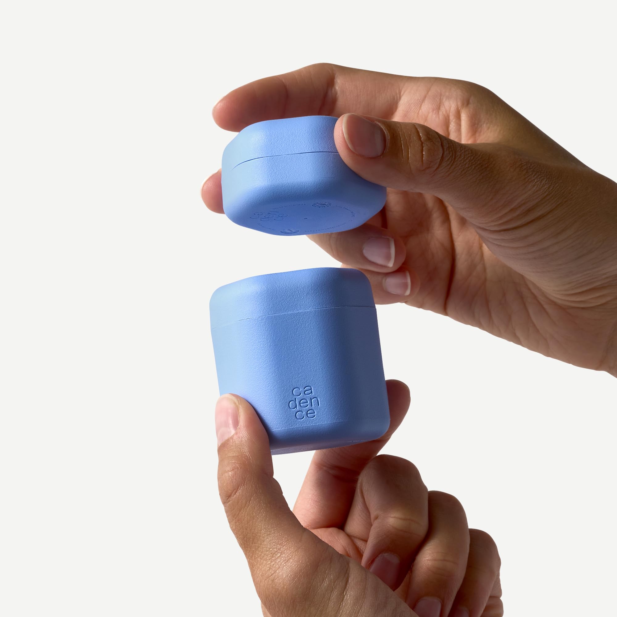 Cadence travel containers demonstrate leakproof caps guarding liquids during flights.