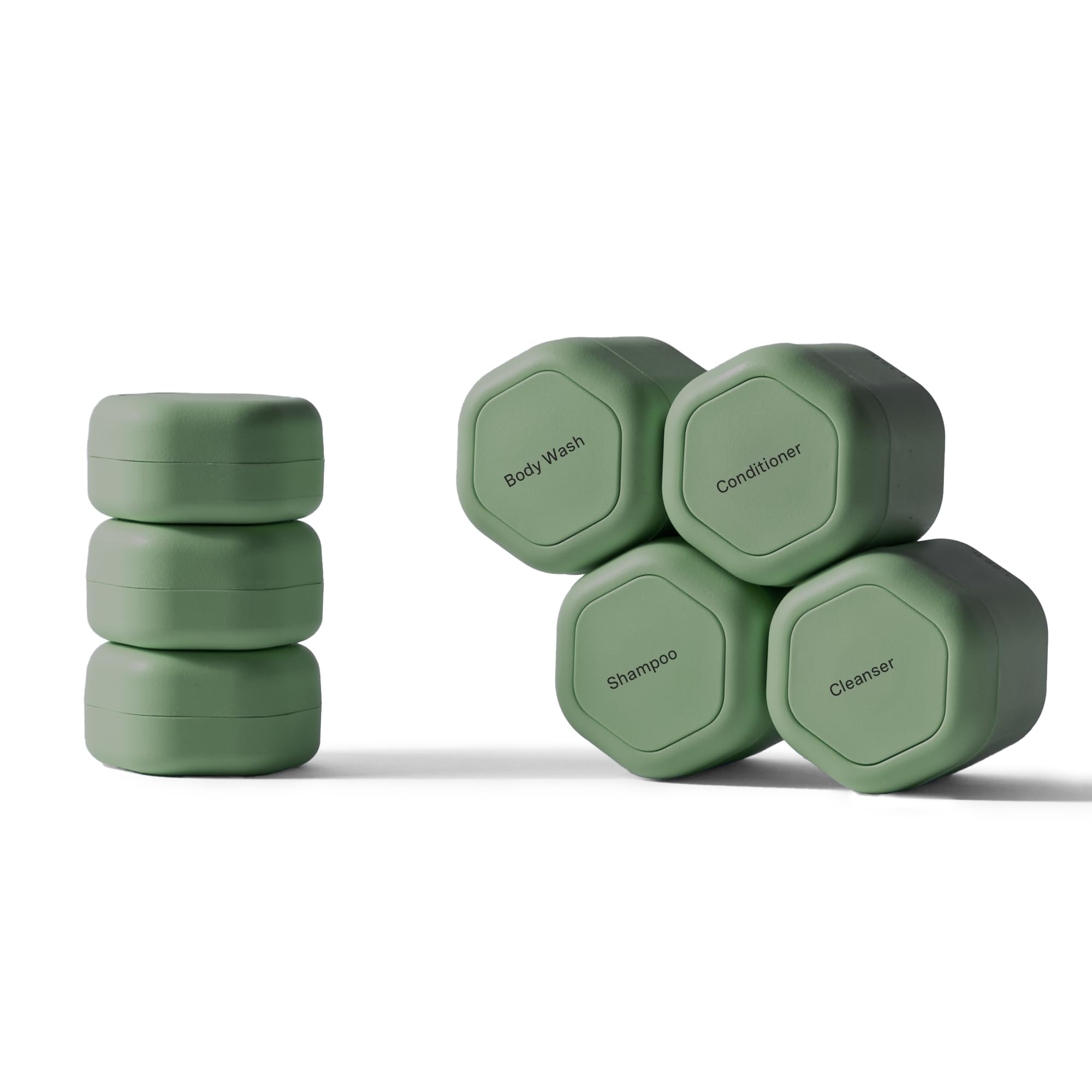 Cadence travel containers show magnetic stack for compact, organized packing.