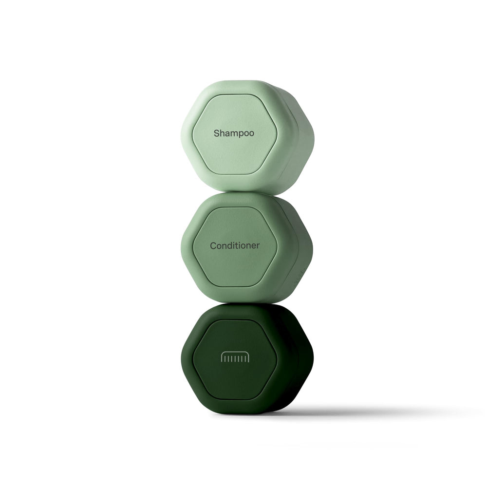 Cadence Travel Containers front view highlights a compact design for easy carry-on packing.