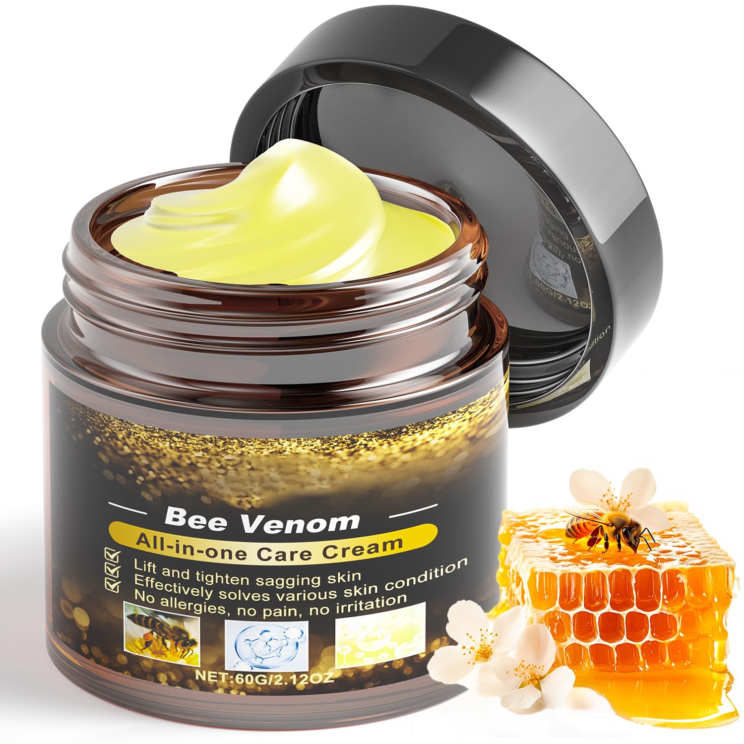 Caderno Inteligente Bee Venom Cream packaging for on-the-go hydration
