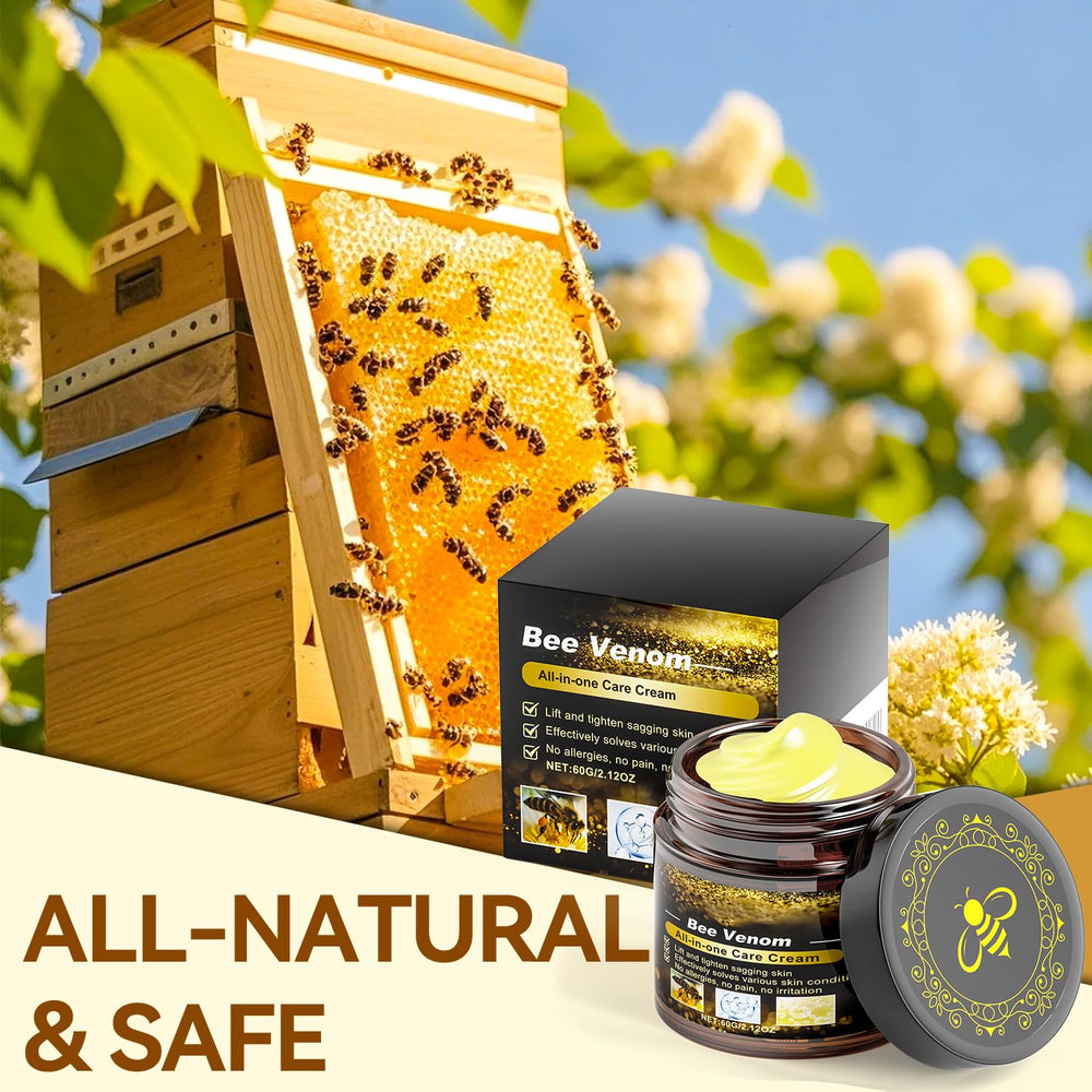 Travel-friendly box of Caderno Inteligente Bee Venom Cream in bag
