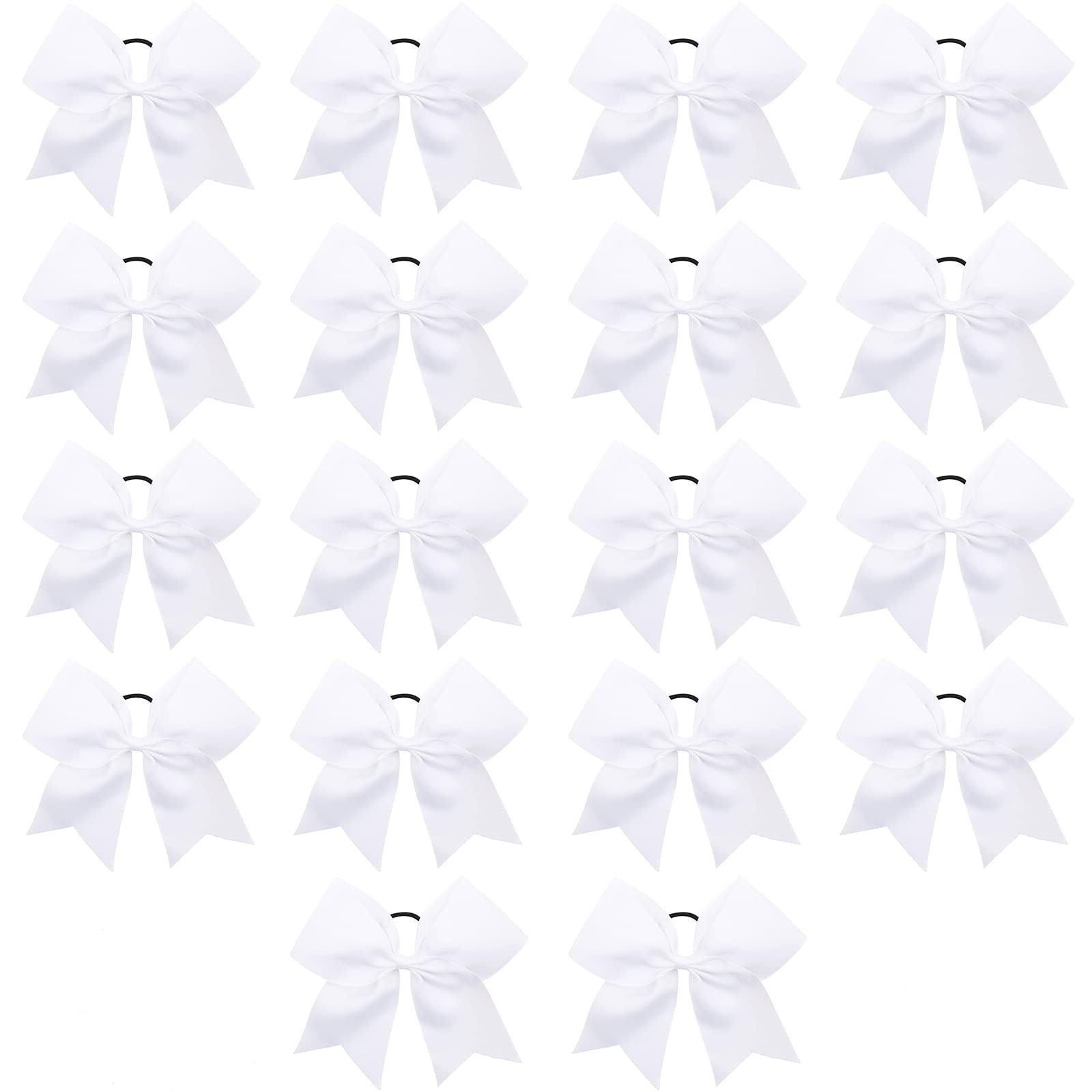 Caenagrion 18pcs cheer bows 8in add bold color to ponytails for performances.