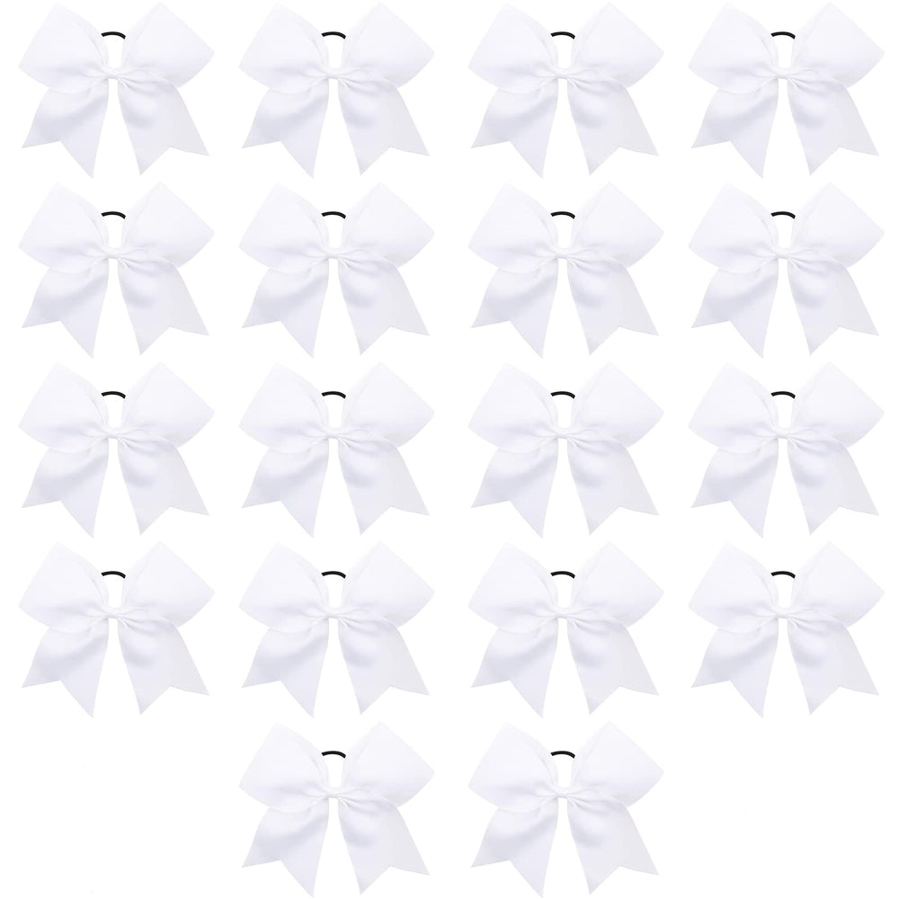 Caenagrion 18pcs cheer bows 8in add bold color to ponytails for performances.