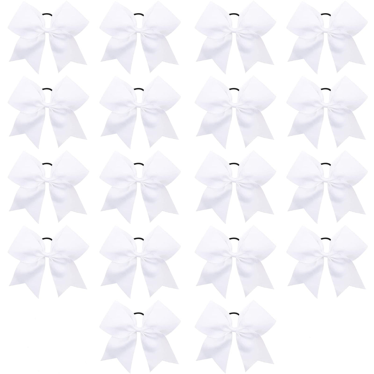 Caenagrion 18pcs cheer bows 8in add bold color to ponytails for performances.