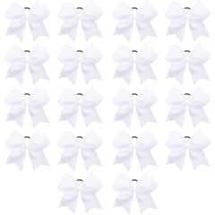 Caenagrion 18pcs cheer bows 8in add bold color to ponytails for performances.