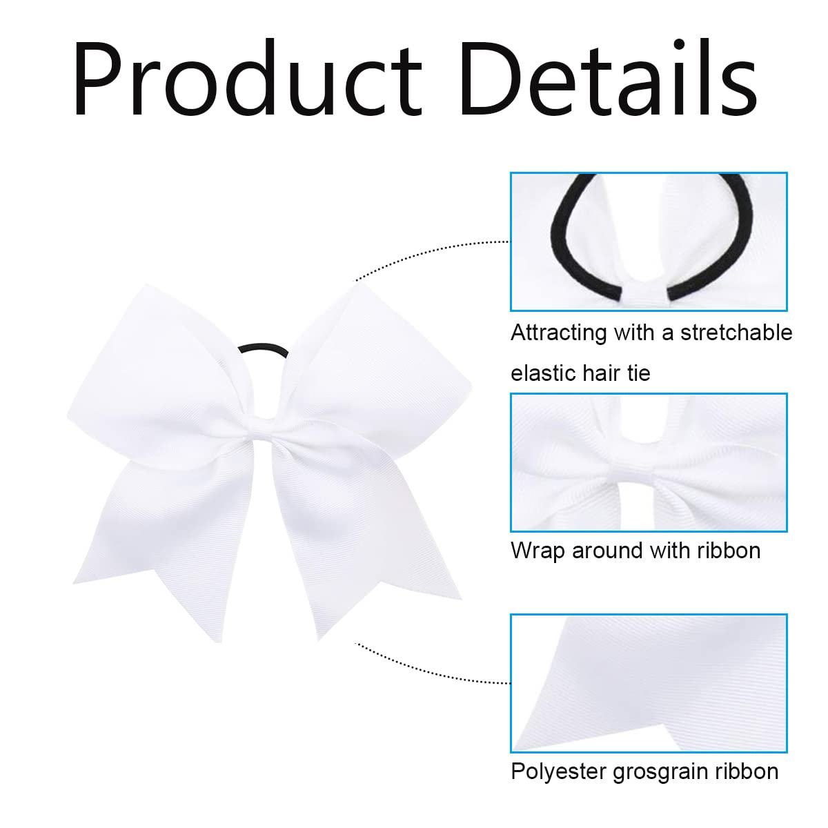 Caenagrion ponytail hair ties secure bows smoothly for training and performances.