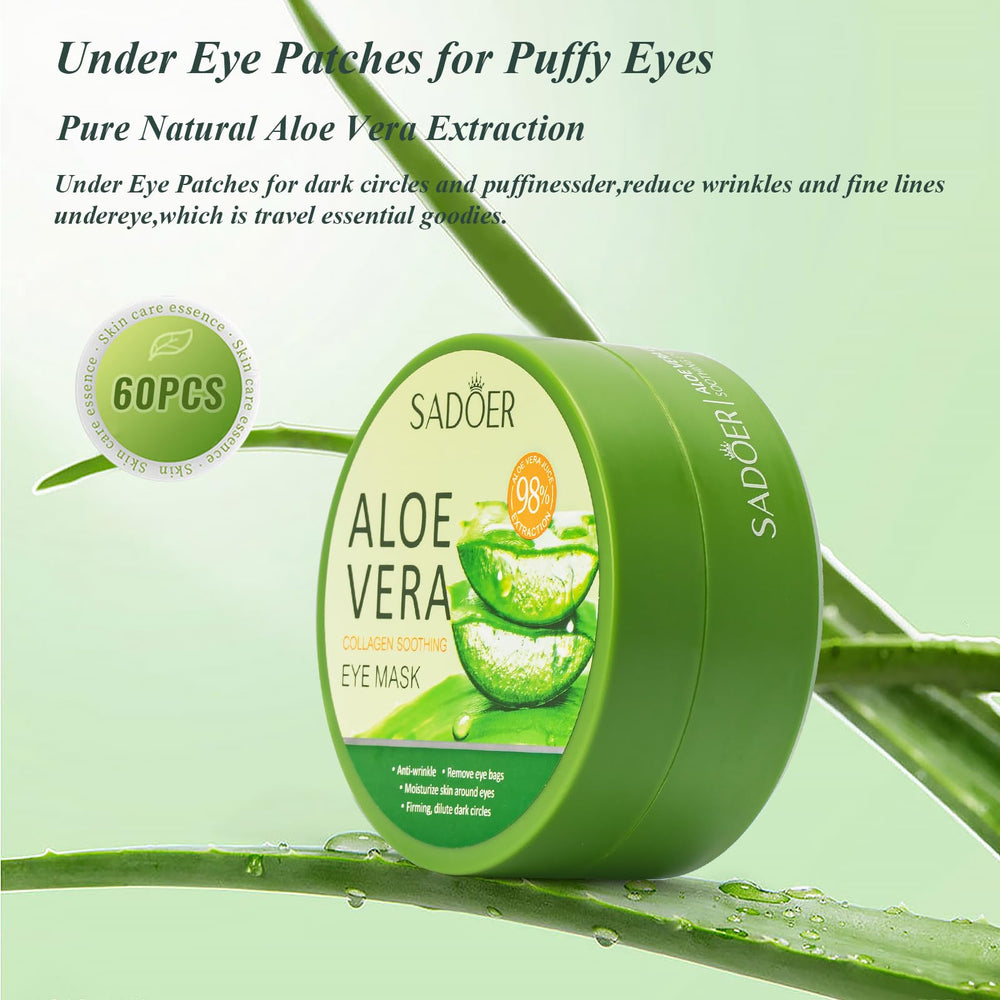Caewous Under Eye Patches 60pcs-count packaging closeup for home use