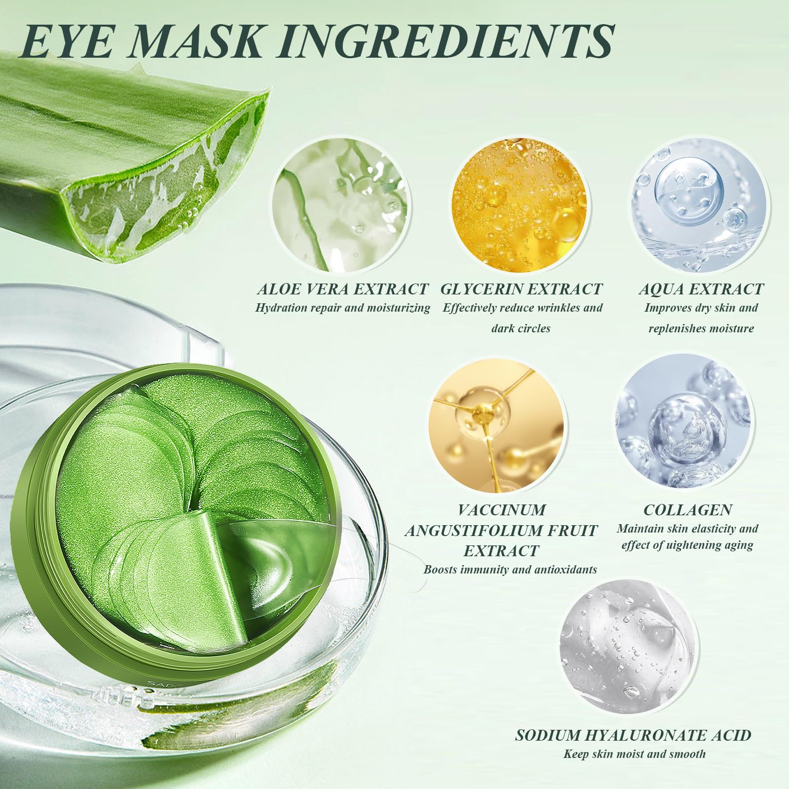 Caewous Under Eye Patches elasticity boost visible after use