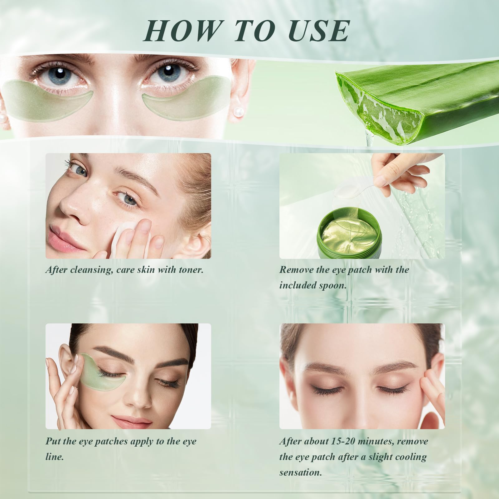 Caewous Under Eye Patches hydration routine ready-to-use patch on skin