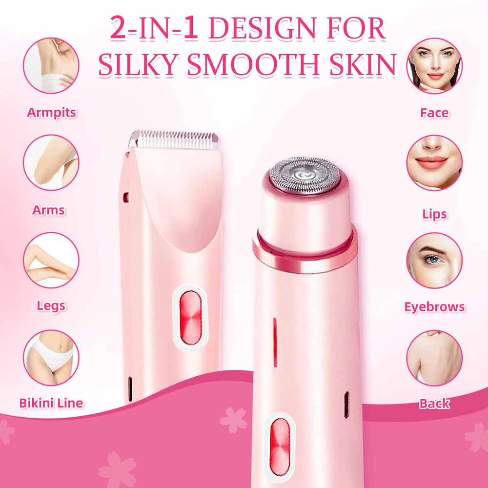 CAFSOB Bikini Trimmer 2-in-1 heads close-up for versatile grooming.