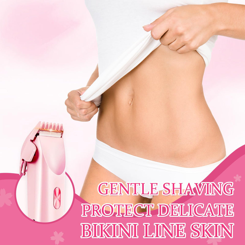 CAFSOB Bikini Trimmer cleaning brush included for easy maintenance.