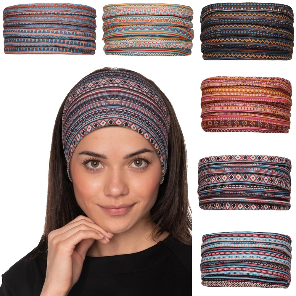 Cobahom 6-pack wide headbands with non-slip design for reliable workouts.