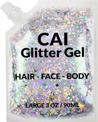 CAI BEAUTY NYC face glitter moon stars for bold festival makeup and glow