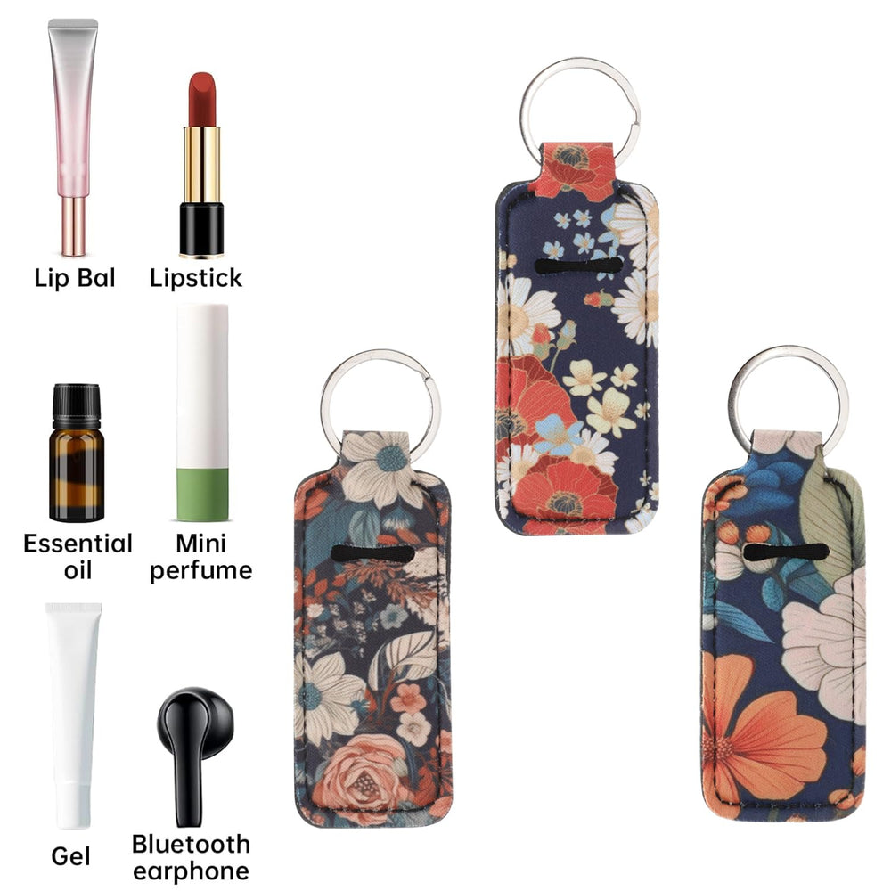 Caiqicome chapstick holder metal clip attaches to bags for quick access.