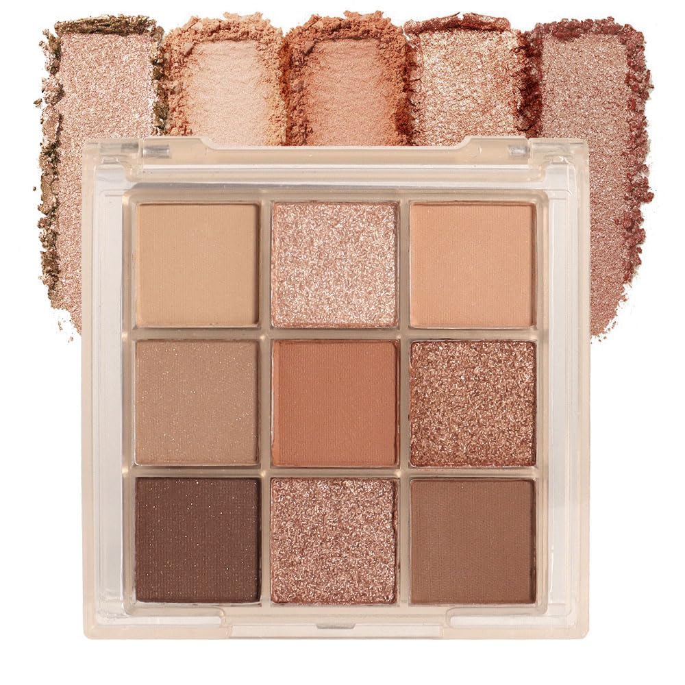 CAKAILA 9 colors eyeshadow palette front view shows versatile looks