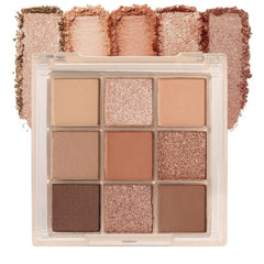 CAKAILA 9 colors eyeshadow palette front view shows versatile looks
