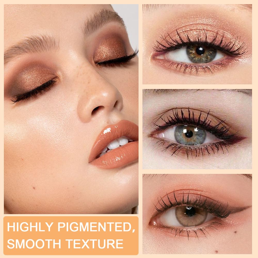 CAKAILA eyeshadow palette packaging with rose-gold accents