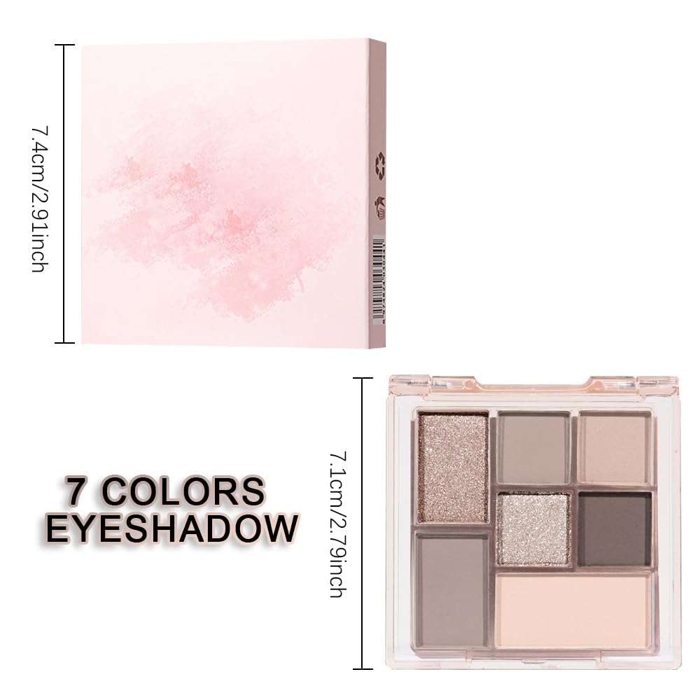 CAKAILA Nude Brown 7Colors palette ideal for everyday makeup routines