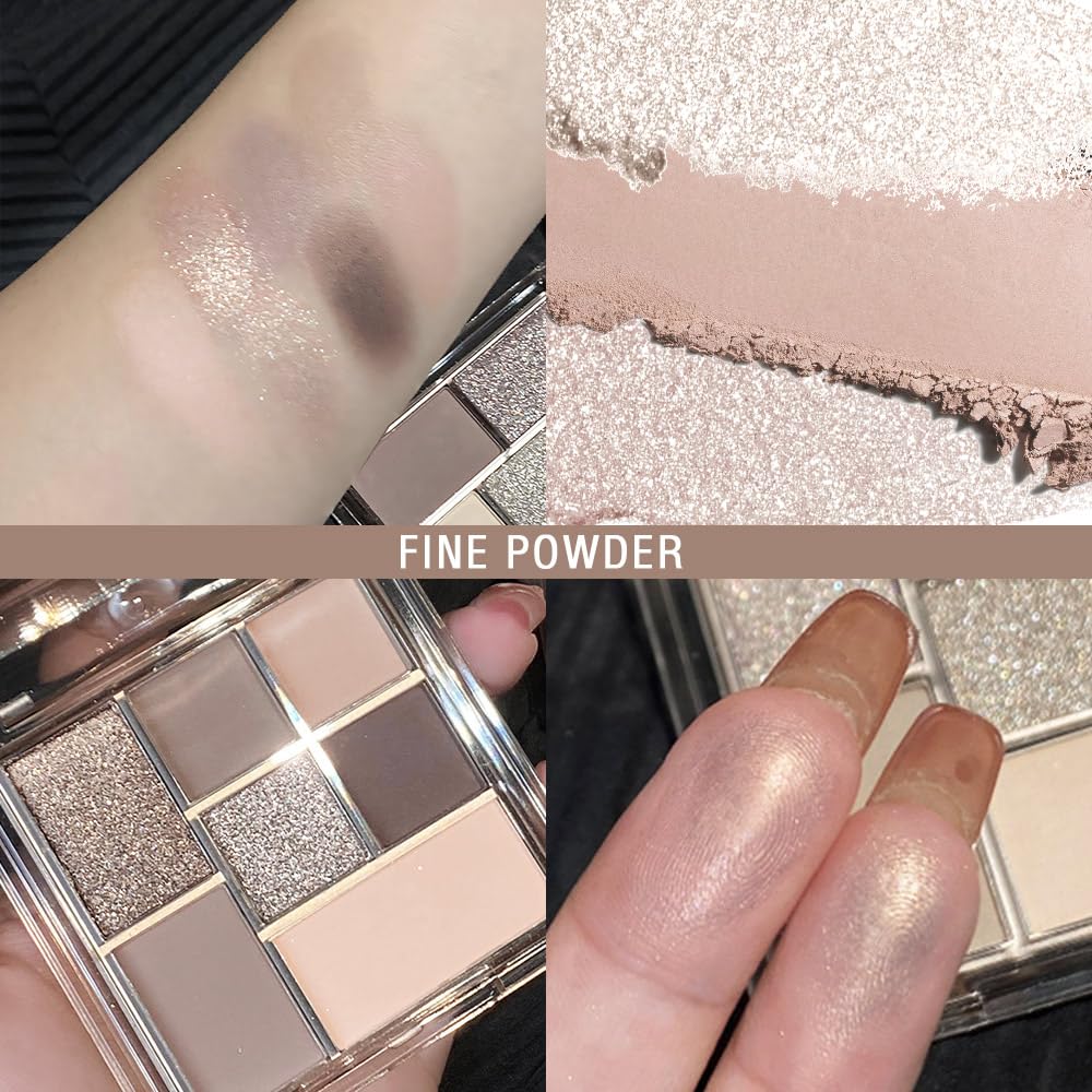CAKAILA Nude Brown 7Colors palette shimmer-shades add subtle glow